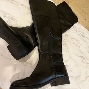 NWOT Cole Haan black leather over the knee boots size 8